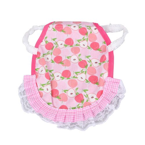 Hen Saddle Apron - Double Layer Cotton, Peach 1