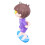 Floating Fish Tank Decoration 3cm Ball, 50cm Line 8