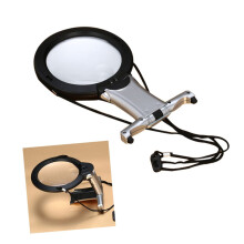 LED Magnifying Glass with Stand and Light, Hands Reading Magnifier for Seniors, Dual Mode Design