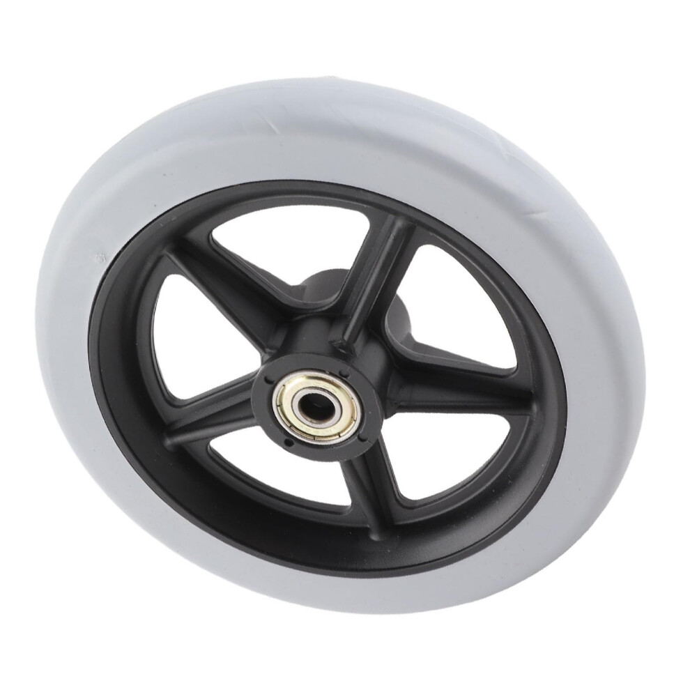 6 Inch Rubber Solid Wheelchair Caster Wheel with Nonslip Tread for Disabled Walker and Mobility Aid