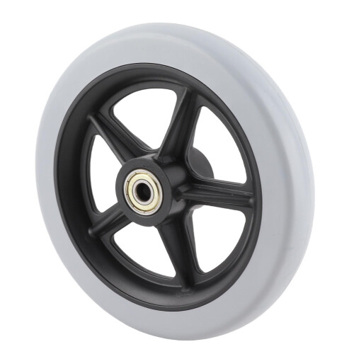 6 Inch Rubber Solid Wheelchair Caster Wheel with Nonslip Tread for Disabled Walker and Mobility Aid 2