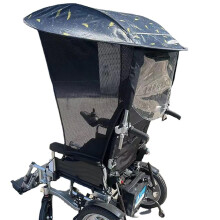 Electric Wheelchair Umbrella Canopy Awning, Adjustable Wheelchair Umbrella Sun Shade Rain Covers