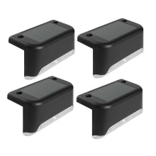 (China, 4pcs white light) 14816pcs Solar Deck Lights LED Waterproof Outdoor Solar Powered LED Step Lights For Decks Stairs Patio Yard Garden Decor