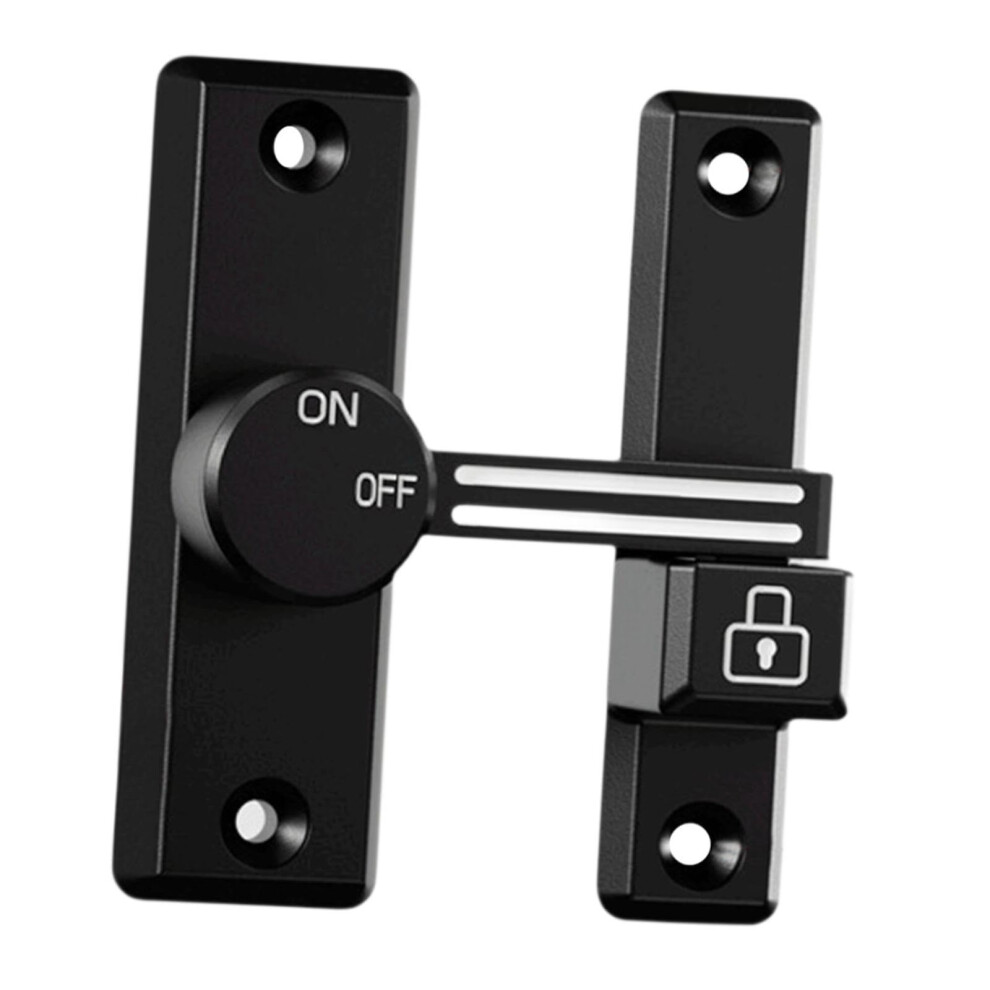 Luminous Door Latch Lock Black Zinc Alloy Flip Latch Heavy Duty Security For Hotel Room 9771547891086