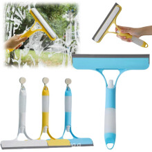Window Squeegee with Spray Bottle, 3 in 1 Window Cleaning Tool for Shower Glass, Car Windows