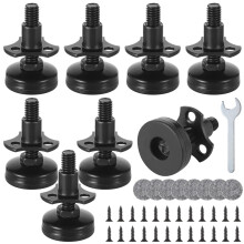 Adjustable Furniture Levelers with Felt Pads, Heavy Duty Carbon Steel Feet Kit for Tables and Sofas, 8 Pcs