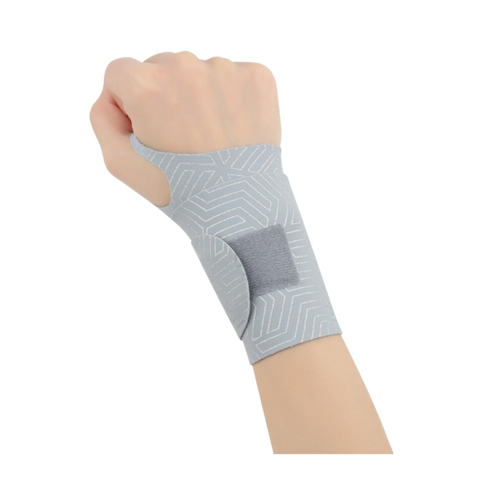 Grey Wrist Support Brace A, Ultrathin Breathable Compression Band With Thumb Cuff For Gym And Tendon Support
