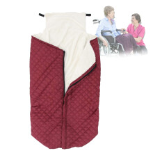 Waterproof Wheelchair Blanket with Soft Fleece Lining, Windproof Warm Cover for Adults, Red