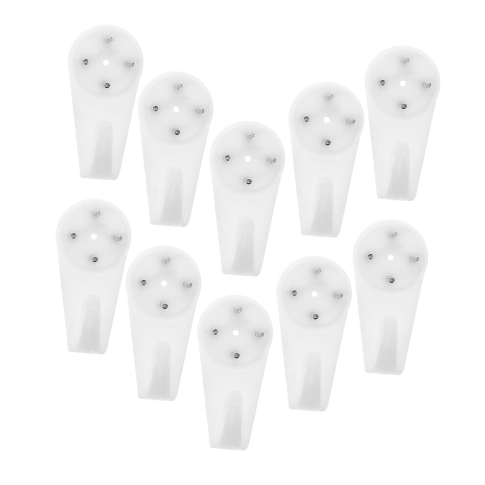 10Pcs Adhesive Wall Hooks For Pictures And Mirrors, Heavyduty No Drill Picture Hangers, Damage Traceless Design 9073542036920