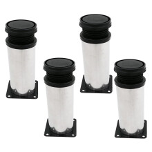 Adjustable Aluminum Furniture Legs with Floor Protection Gaskets for Sofa, Coffee Table and Bed 7.5cm