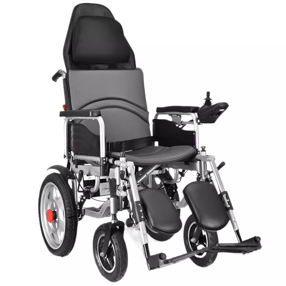 Foldable Electric Wheelchair for Seniors with 30AH Long Range Battery, Adjustable Recline, Lightweight 400lbs Support