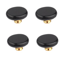 Natural Stone Cabinet Knobs 4Pcs, Durable Zinc Alloy Drawer Pulls, SingleHole Mount for Easy Furniture Upgrade