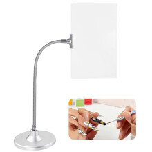 4X Magnifying Glass with Stand, Large Page Magnifier for Reading, 360 Flexible Gooseneck, Silver