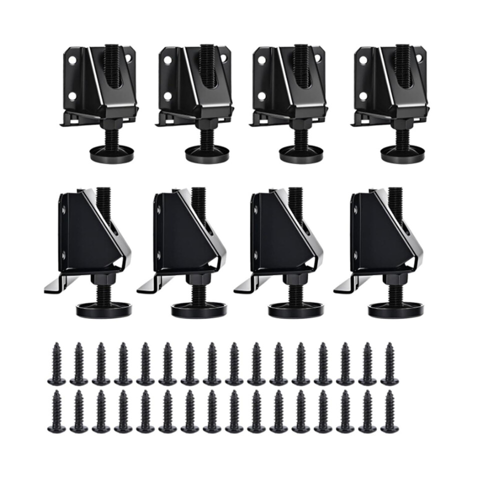 Adjustable Furniture Leveling Feet 8 Sets, Heavy Duty Iron Leg Levelers For Uneven Floors Cabinets Shelving 9073542037132