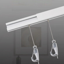 Picture Hanging System with Adjustable Wire and Hooks, Nail Wall Mount Kit for Home and Office Decor
