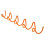 Easy Install Rusts Proof Waved Metal Hooks 5 Hooks for-orange. 1