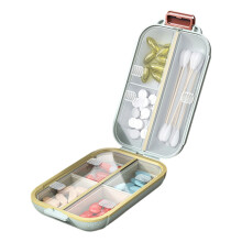Portable Pills Case With 7 Day-Light shirt green large