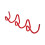 Practical Metal Wall Coat Hook Waved Styles Minimalist For-Red 1