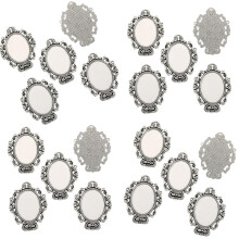 Easy to Use Alloy Gemstones Base for Handcrafted-Ancient Silver