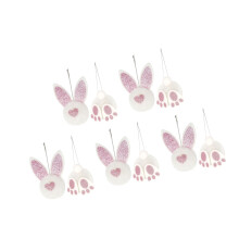 Ornement suspendu avec oreilles arrière de lapin,-Blanc