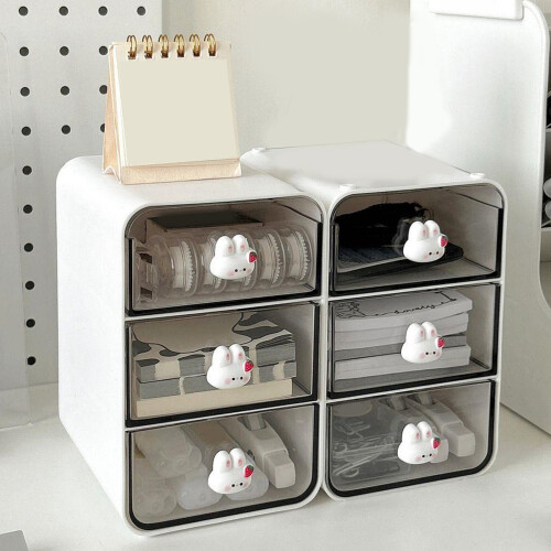 Efficient Desktop Drawer Storage Solution-Pink small 1