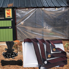 Clear Waterproof Tarp 6x7 FT Transparent PVC Tarpaulin with UV Protection and RustResistant Grommets