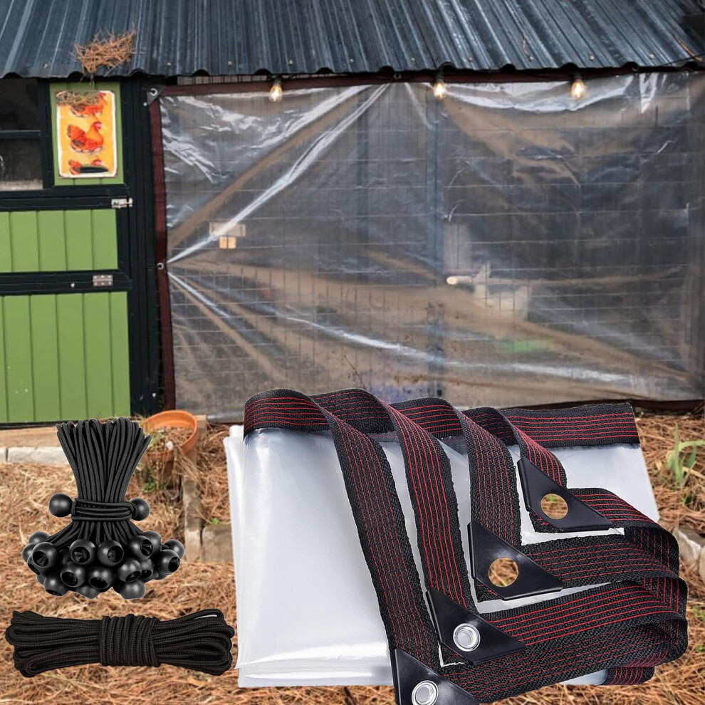 Clear Waterproof Tarp 6X7 Ft Transparent Pvc Tarpaulin With Uv Protection And Rustresistant Grommets 9771547891482