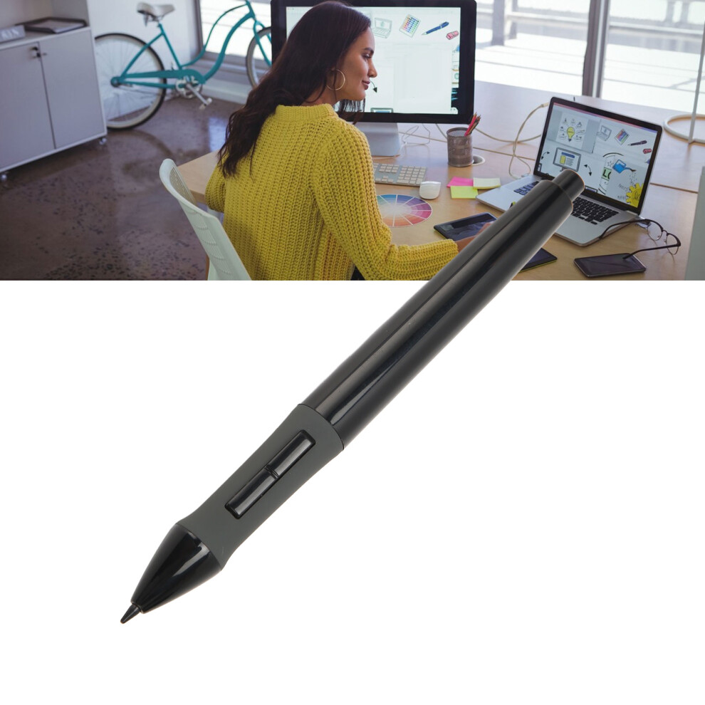 Stylus For Huion Tablets 8192 Pressure Sensitive Pen 68 With Ergonomic Abs Body Black 4921393688841