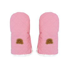 Polyester Fleece Hand Covers For Baby Strollers Ensuring-Pink