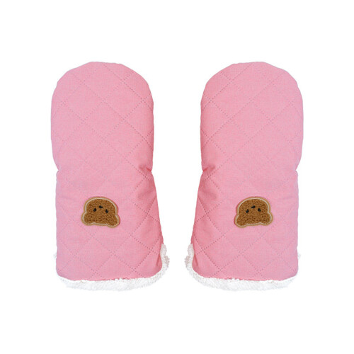 Polyester Fleece Hand Covers For Baby Strollers Ensuring-Pink