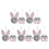Festival Rabbit Rear Ears Decoration For Easter Spring-Gray 1