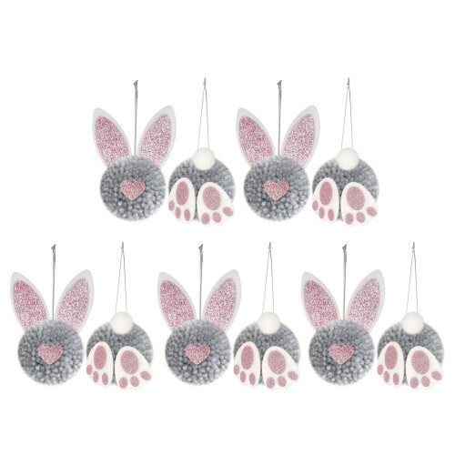 Festival Rabbit Rear Ears Decoration For Easter Spring-Gray
