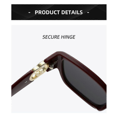 (Wine red frame 1) Versatile oversized square sunglasses for women with UV protection 2