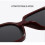(Wine red frame 1) Versatile oversized square sunglasses for women with UV protection 4