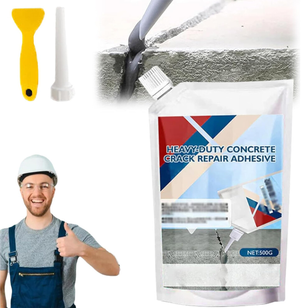 Heavy Duty Concrete Crack Adhesive Waterproof Fast Curing Filler For Driveway Sidewalk Outdoor 200G Black 9330225367796