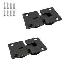 2Pcs Soft Close Concealed Cabinet Hinges 90 Degree Adjustable Hidden Zinc Alloy Hinges for Corner Cabinets and Folding Tables
