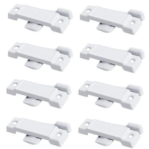 Window Sash Lock 8 Pack White Zinc Alloy Sliding Window Locks Secure Durable Home Security