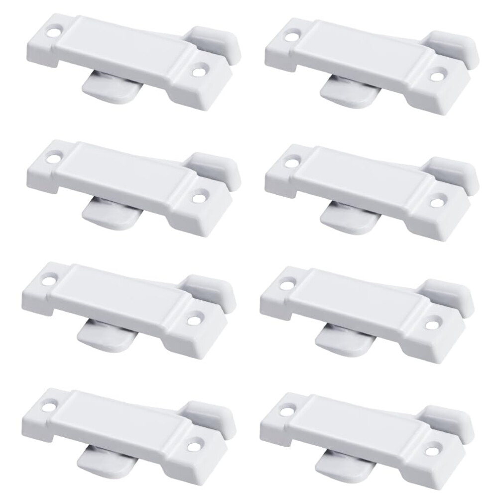 Window Sash Lock 8 Pack White Zinc Alloy Sliding Window Locks Secure Durable Home Security 9351714515672