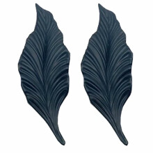 2 Pcs Antique Leaf Cabinet Handles Zinc Alloy Drawer Pulls Black Wardrobe Door Knobs Durable Home Upgrade
