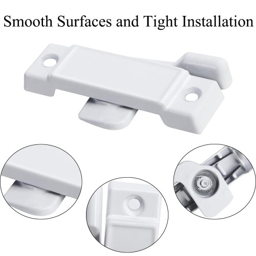 Window Sash Lock 8 Pack White Zinc Alloy Sliding Window Locks Secure Durable Home Security 1