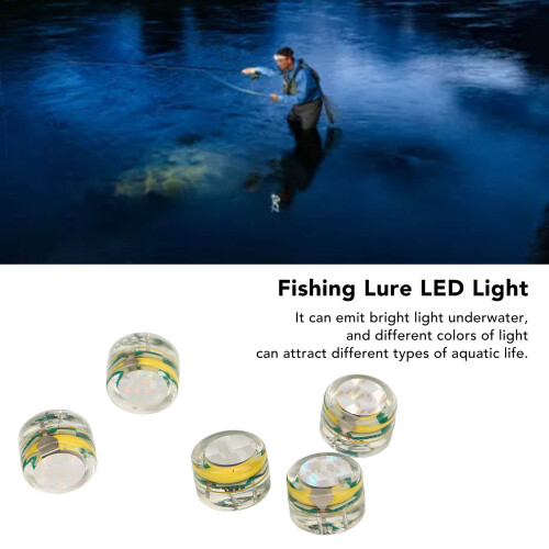 5 Pcs LED Fish Attraction EyeShape 12mm 150mAh 2
