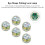 5 Pcs LED Fish Attraction EyeShape 12mm 150mAh 5
