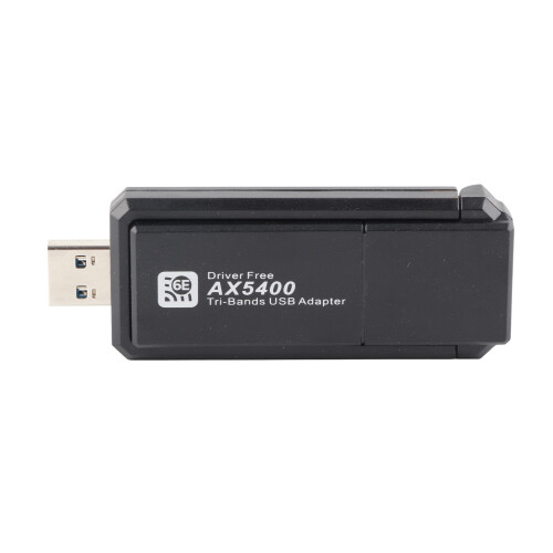WiFi 6E USB3.0 Adapter 5400Mbps ABS Black 1