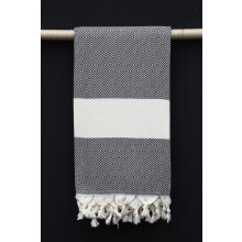 Oversized Turkish Beach Towel 36x70 Soft Durable Cotton Quick Dry for Bath Pool Gym Yoga Brown Black
