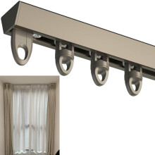 V Shape Ceiling Curtain Track Set White, Aluminum Alloy Silent Glide Rail for Room Divider Curtains