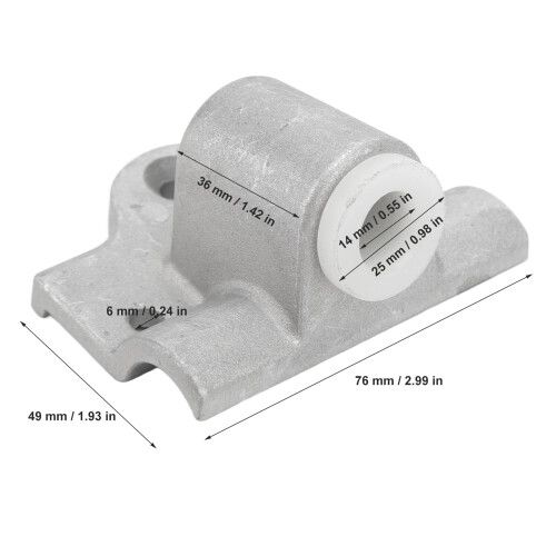 2 Pcs Aluminium Oarlock Socket 14mm Marine