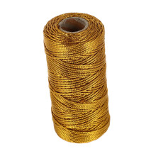 Gold Craft Twine 1.5mm 16‑Strand Metallic Wrapping String for Gift Packaging DIY Crafts Decoration