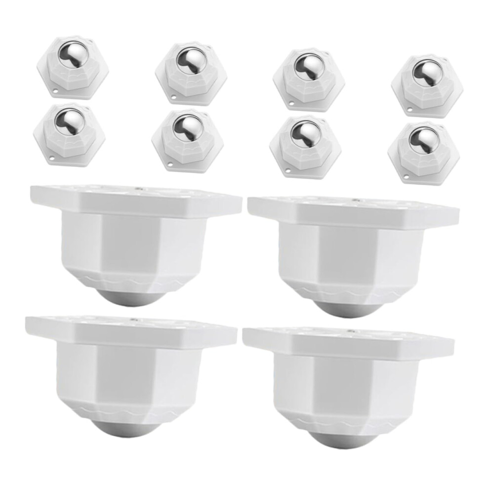 12Pcs Self Adhesive Furniture Caster Wheels, Silent Dual Wheels 360 Swivel Rollers For Smooth Furniture Movement 9771547892281