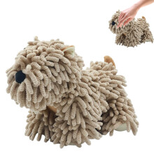 Chenille Hand Towel Dog Shaped Brown Puppy Microfiber Bathroom Towel Absorbent Cute Design