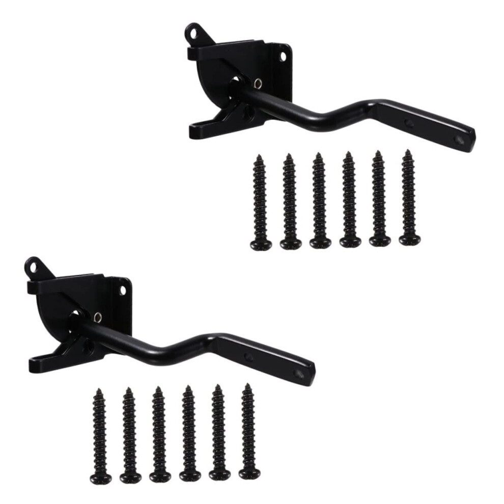 Heavy Duty Gate Latch Set, Automatic Gravity Lock, RustâResistant Outdoor Fence Lock With Padlock, 2 Pack 9073542038016